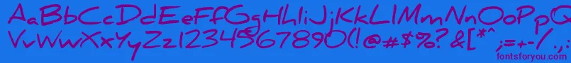 DanielBold Font – Purple Fonts on Blue Background