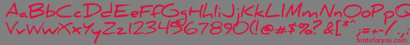 DanielBold Font – Red Fonts on Gray Background