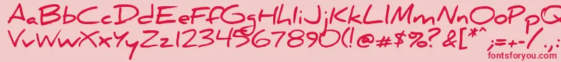 DanielBold Font – Red Fonts on Pink Background