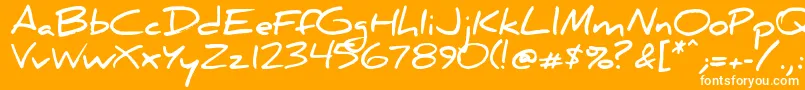 DanielBold Font – White Fonts on Orange Background