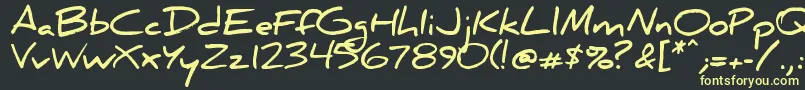 DanielBold Font – Yellow Fonts on Black Background