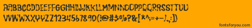 DispositionDemo Font – Black Fonts on Orange Background