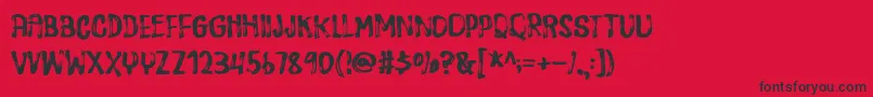 DispositionDemo Font – Black Fonts on Red Background