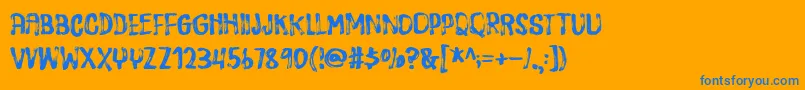 DispositionDemo Font – Blue Fonts on Orange Background