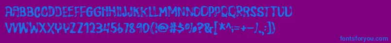 DispositionDemo Font – Blue Fonts on Purple Background