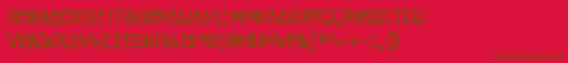 DispositionDemo Font – Brown Fonts on Red Background