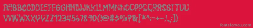 フォントDispositionDemo – 赤い背景に灰色の文字
