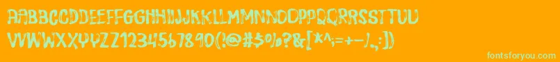 DispositionDemo Font – Green Fonts on Orange Background