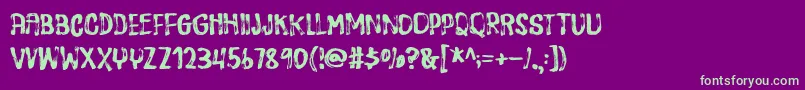 DispositionDemo Font – Green Fonts on Purple Background