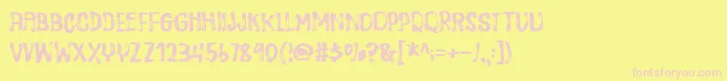 フォントDispositionDemo – ピンクのフォント、黄色の背景