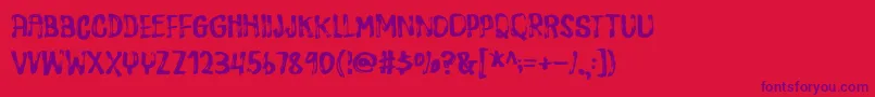 DispositionDemo Font – Purple Fonts on Red Background