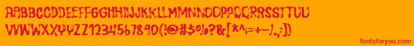 DispositionDemo Font – Red Fonts on Orange Background