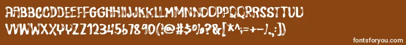 フォントDispositionDemo – 茶色の背景に白い文字