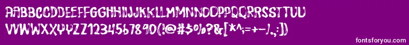 DispositionDemo Font – White Fonts on Purple Background