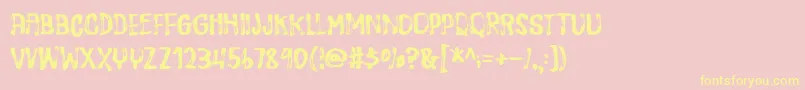 DispositionDemo Font – Yellow Fonts on Pink Background