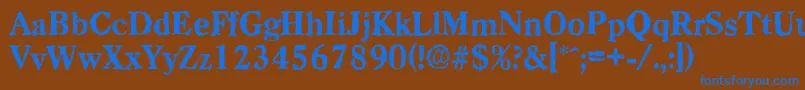 CasadrandomXboldRegular Font – Blue Fonts on Brown Background