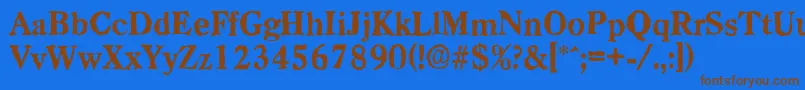 CasadrandomXboldRegular Font – Brown Fonts on Blue Background