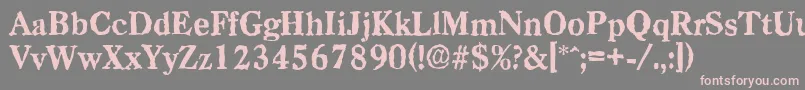 CasadrandomXboldRegular Font – Pink Fonts on Gray Background