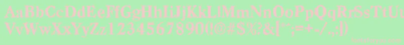 CasadrandomXboldRegular Font – Pink Fonts on Green Background