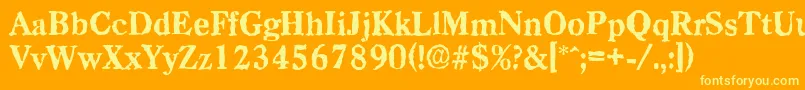 CasadrandomXboldRegular Font – Yellow Fonts on Orange Background
