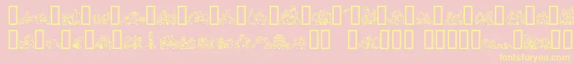 Tequilahill Font – Yellow Fonts on Pink Background