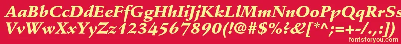 StempelschneidlerstdBlkit Font – Yellow Fonts on Red Background