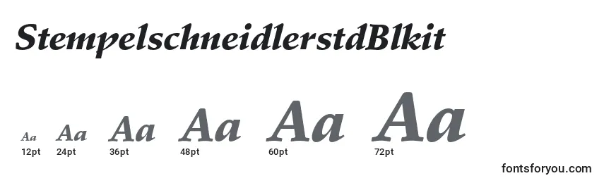 Размеры шрифта StempelschneidlerstdBlkit