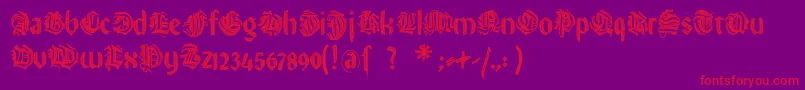 Weimarinline Font – Red Fonts on Purple Background