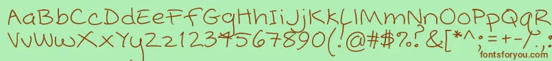 PopcornMountainStandard Font – Brown Fonts on Green Background