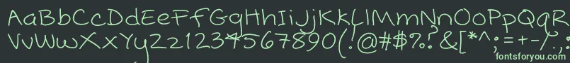 フォントPopcornMountainStandard – 黒い背景に緑の文字