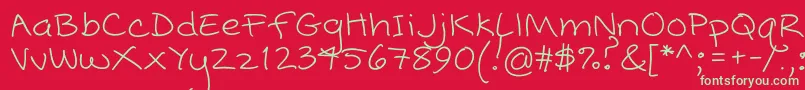 フォントPopcornMountainStandard – 赤い背景に緑の文字