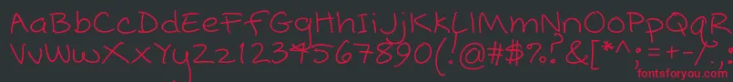 PopcornMountainStandard Font – Red Fonts on Black Background