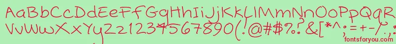 PopcornMountainStandard Font – Red Fonts on Green Background