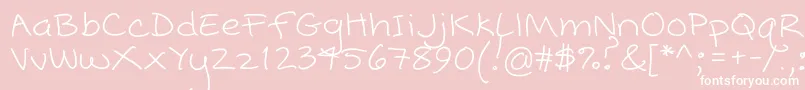 PopcornMountainStandard Font – White Fonts on Pink Background