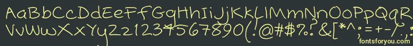 PopcornMountainStandard Font – Yellow Fonts on Black Background