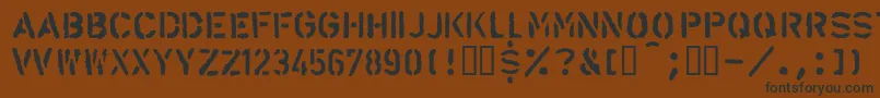Llalarm Font – Black Fonts on Brown Background