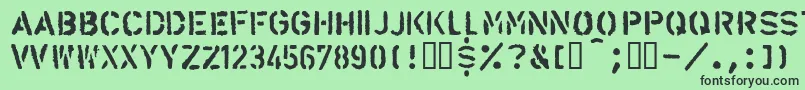 Llalarm Font – Black Fonts on Green Background
