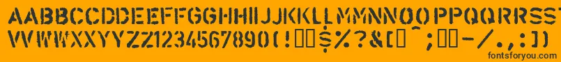 Llalarm Font – Black Fonts on Orange Background