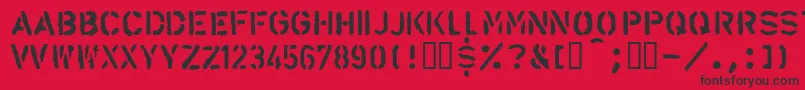 Llalarm Font – Black Fonts on Red Background