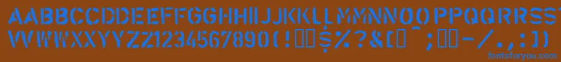 Шрифт Llalarm – синие шрифты на коричневом фоне