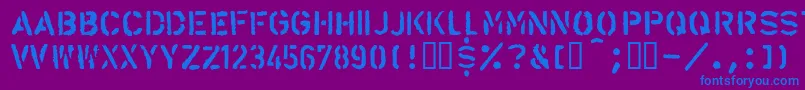 Шрифт Llalarm – синие шрифты на фиолетовом фоне