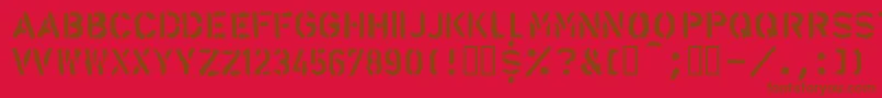 Llalarm Font – Brown Fonts on Red Background