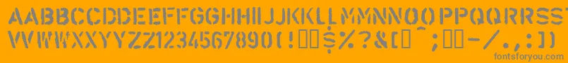 Llalarm Font – Gray Fonts on Orange Background