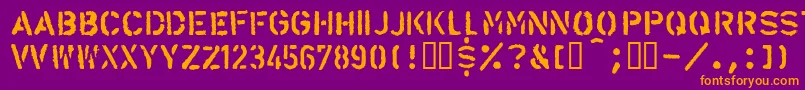 Llalarm Font – Orange Fonts on Purple Background