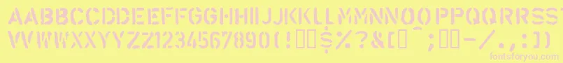 Llalarm Font – Pink Fonts on Yellow Background