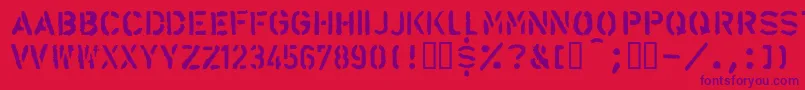 Llalarm Font – Purple Fonts on Red Background