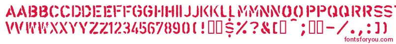 Llalarm-fontti – punaiset fontit valkoisella taustalla