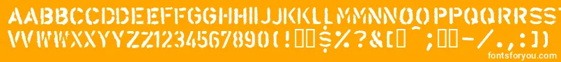 Llalarm Font – White Fonts on Orange Background