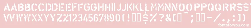 フォントLlalarm – ピンクの背景に白い文字