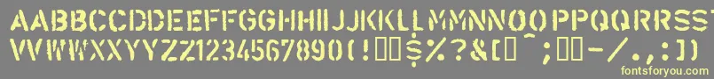 Шрифт Llalarm – жёлтые шрифты на сером фоне
